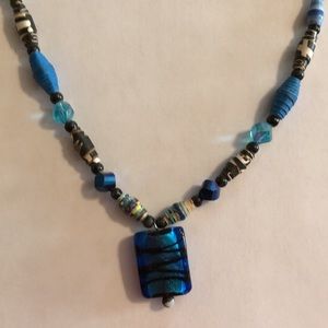 2 Paper Bead Necklaces